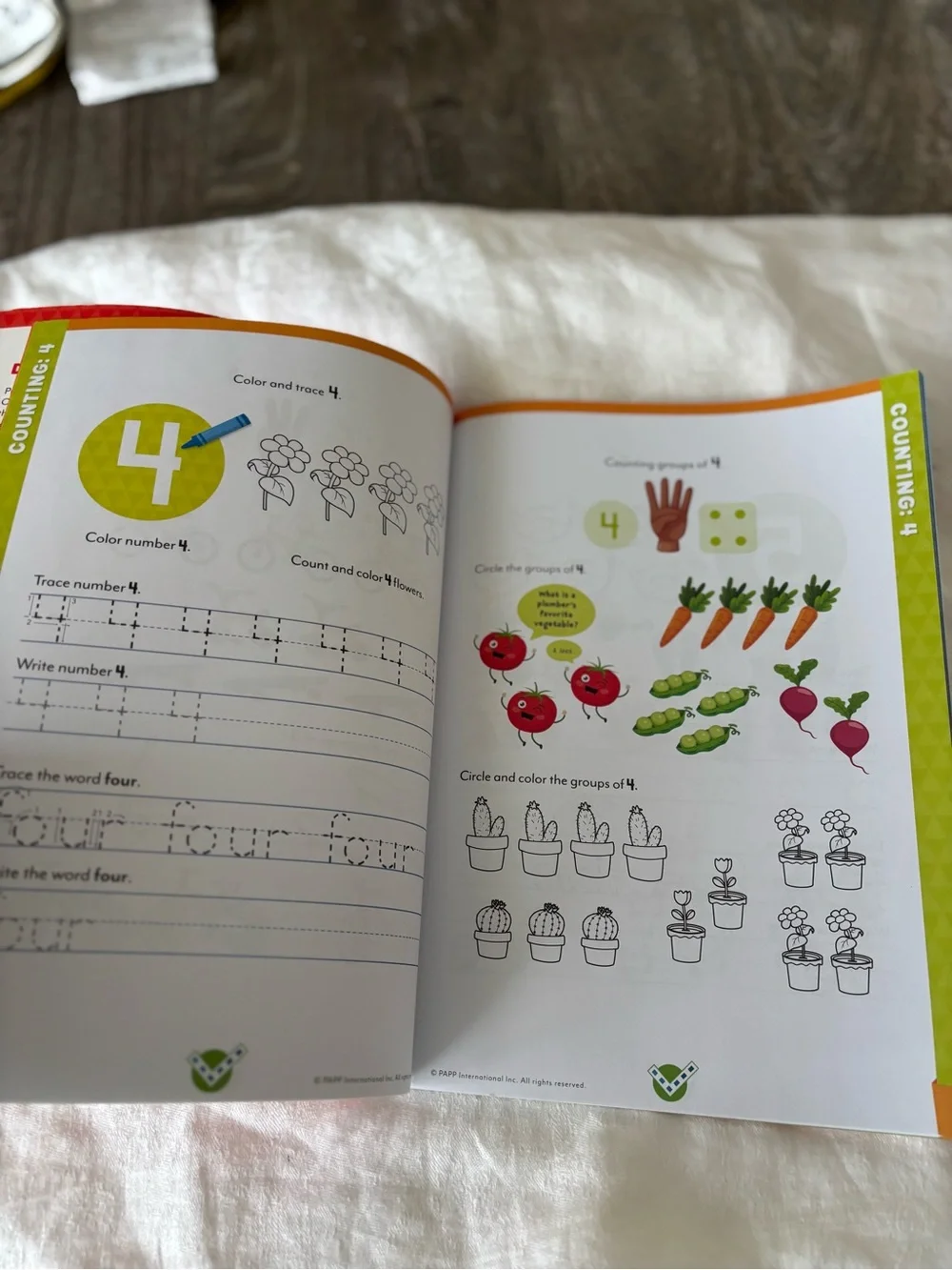 Beaver Books Preschool Math Activity Book - Red & Blue